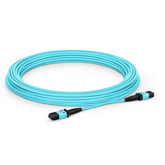 12 Fiber MPO(Male)-MPO(Male) OM3 50/125 Multi-mode Fiber Optic Cable